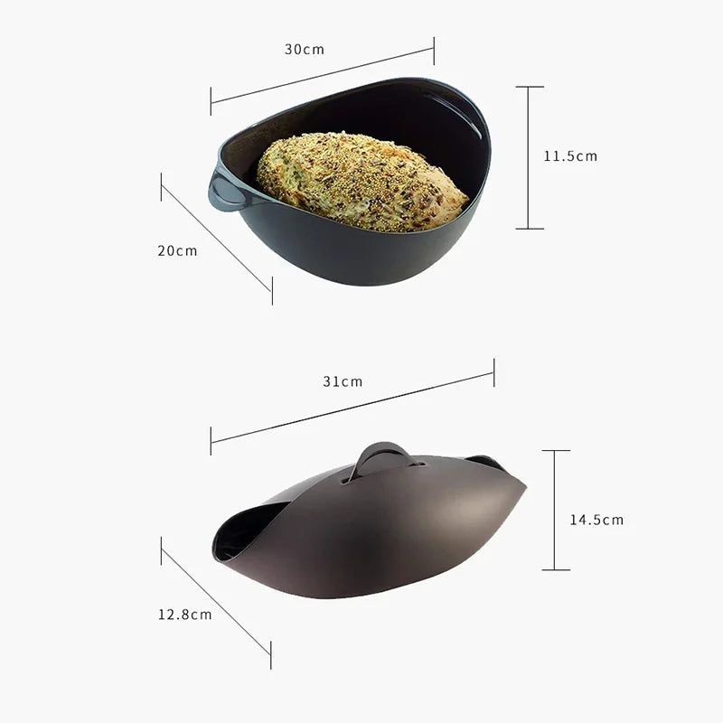 Silicone Bread Baking Mold & Steam Cloche – Artisan Loaf Pan for Oven & Microwave