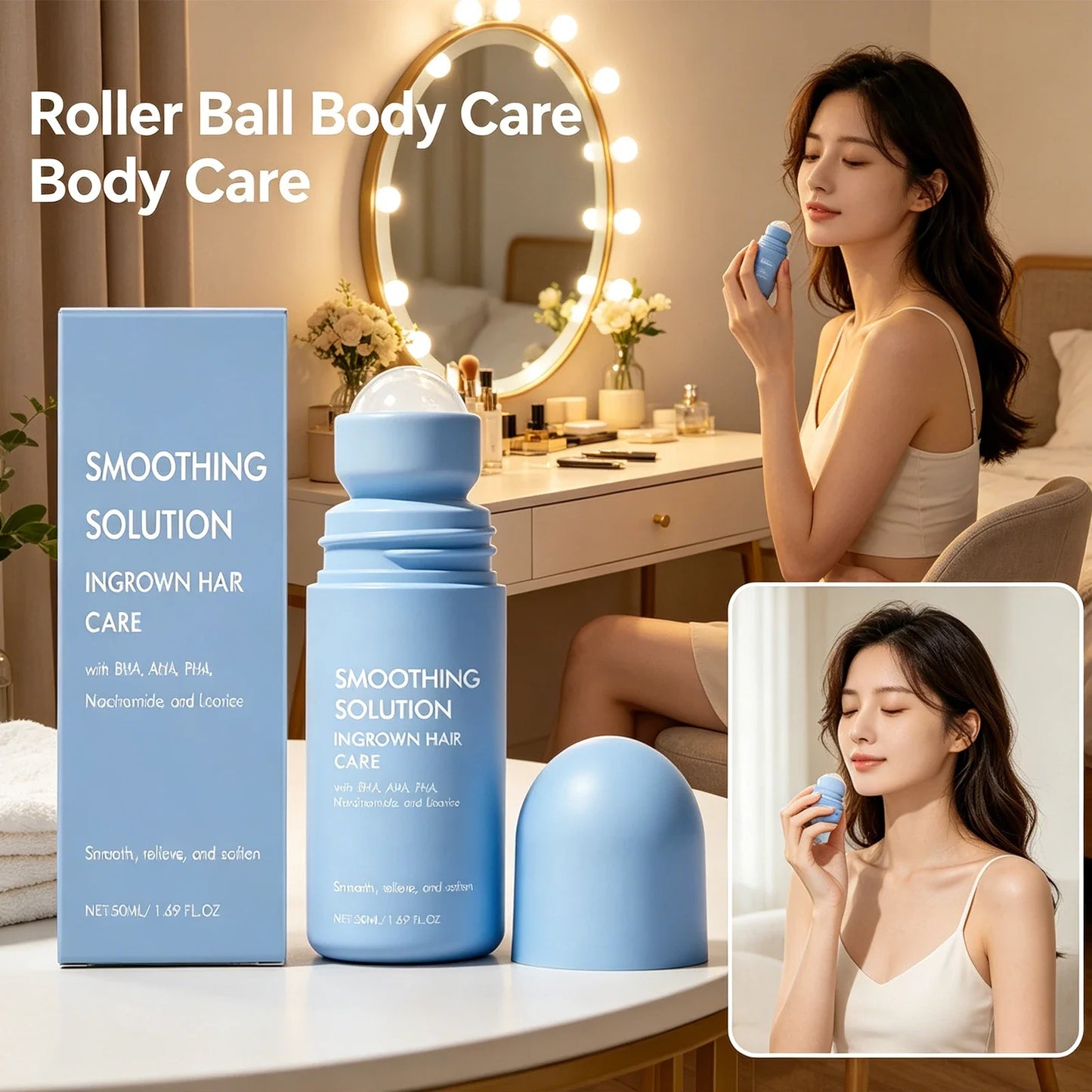 Hair Removal Roller Serum – Softening & Moisturizing Body Essence
