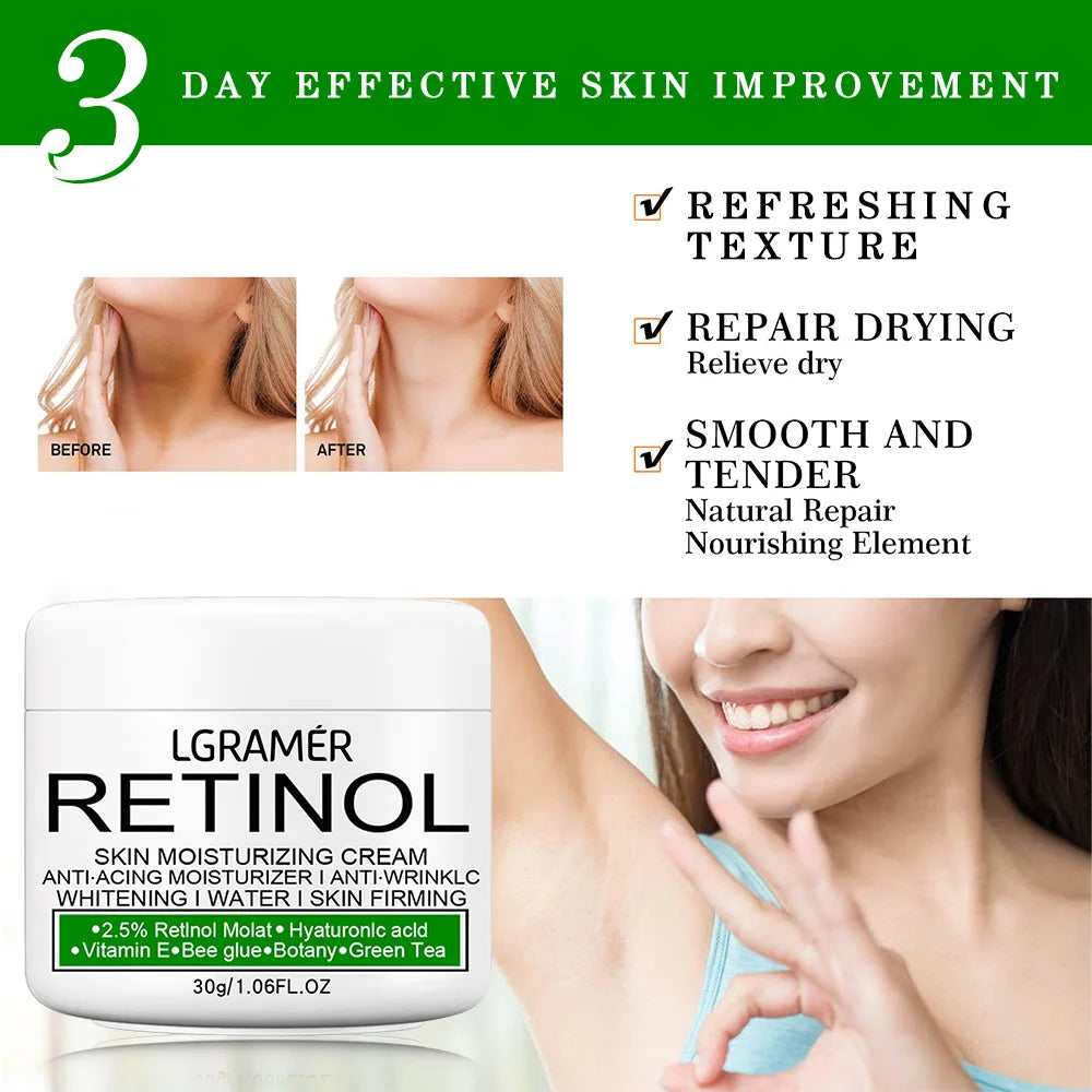 LGRAMER Retinol Brightening Cream for Dark Skin Body