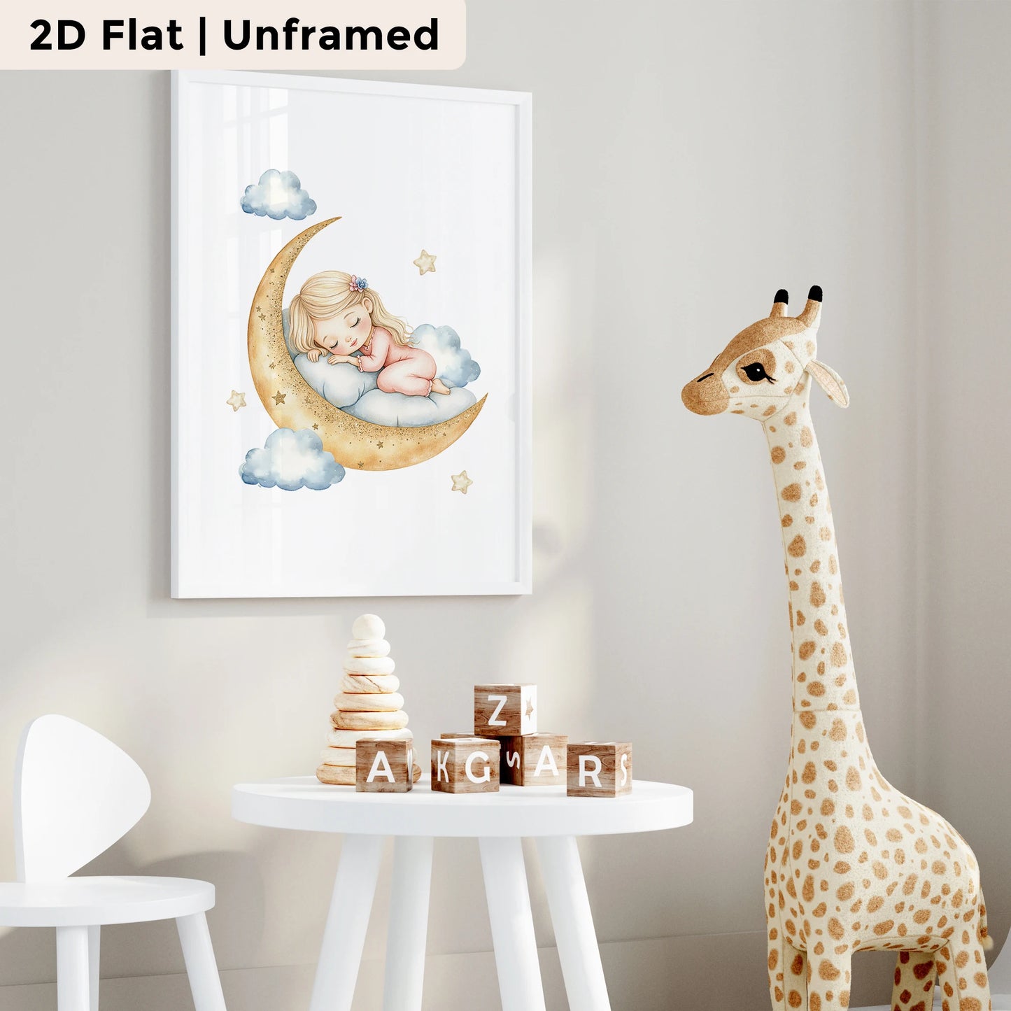 3-Piece Moon Fairy Canvas Wall Art | Kids & Living Room Decor