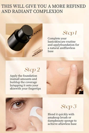SADOER 50ml Lightweight Concealer Foundation – All Skin Types