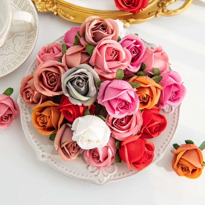 Artificial Silk Rose Flower Heads – Wedding & DIY Decor