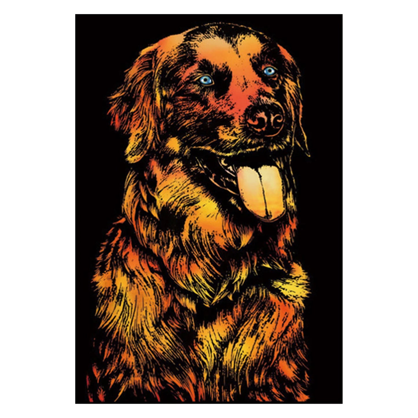 Animals Scratch Painting Kits for Teen & Adults with 3 Tools Rainbow Scratch Paper 15.94x11.22 Inch Rainbow Painting Sketch Pads Peaceful Pleasures Health and Wellness Dog