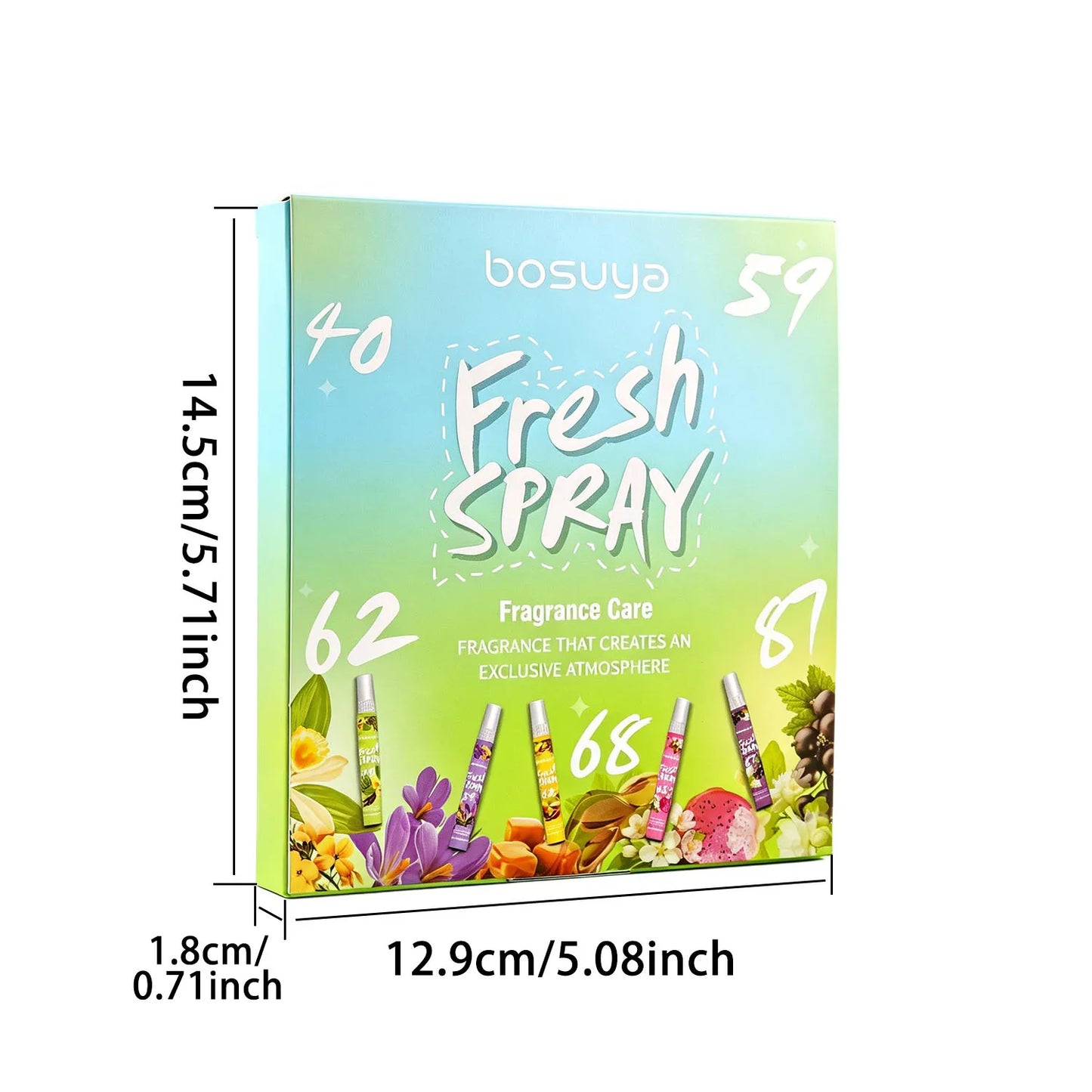 5-Piece Floral & Fruity Perfume Gift Set – Alcohol Free, Unisex