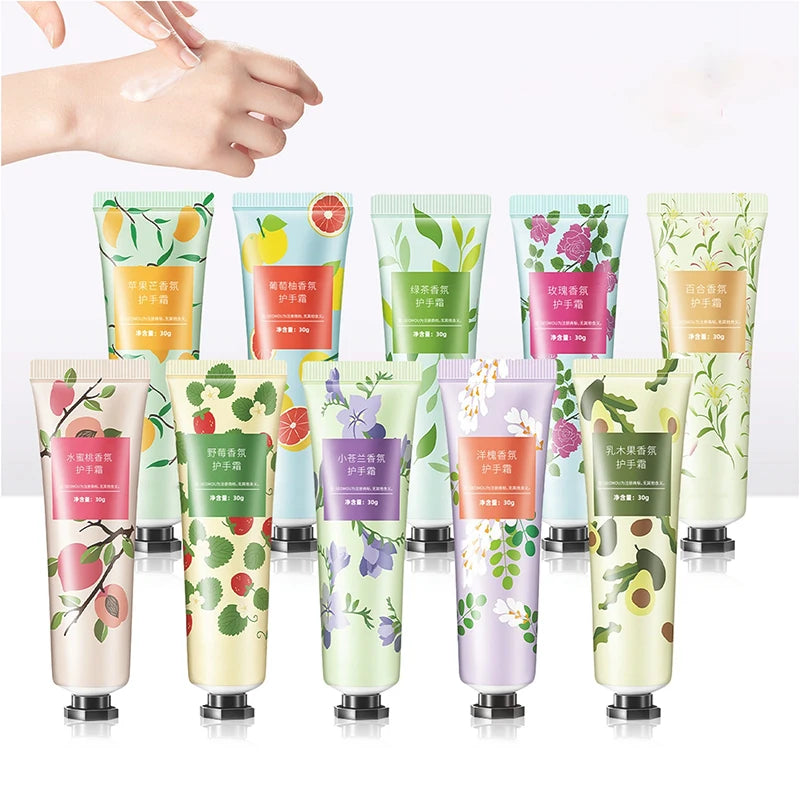 BIOAOUA 10-Piece Fruity Floral Hand Cream Set – Moisturizing Kit