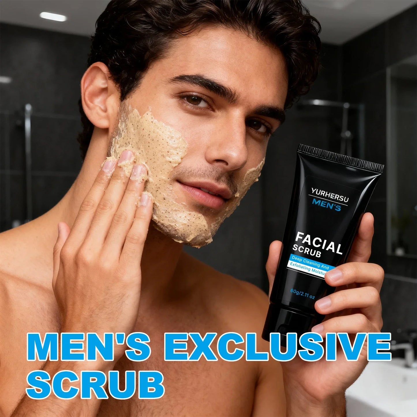 YURHERSU Men's Oil Control Exfoliating Face Scrub 60g