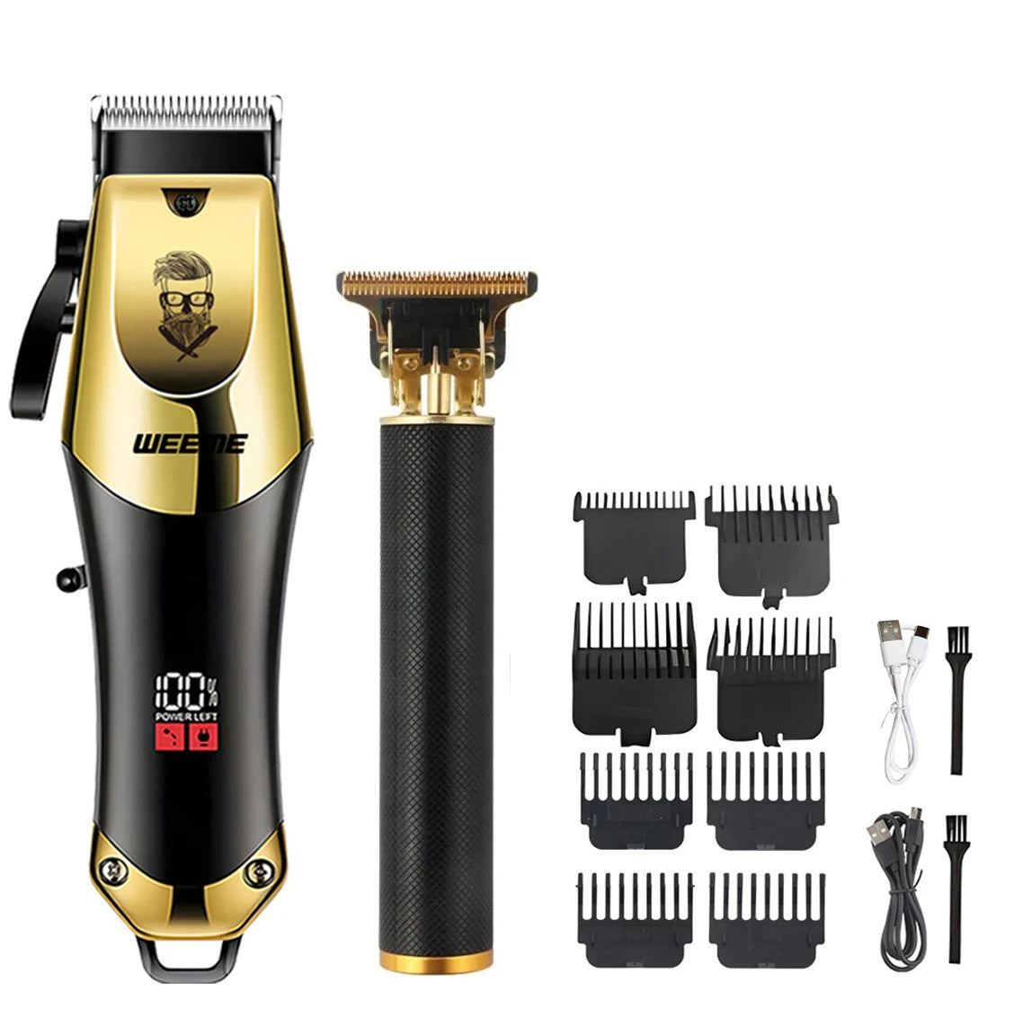 T9 Vintage Men's Hair Clipper & Beard Trimmer Kit | Rechargeable
