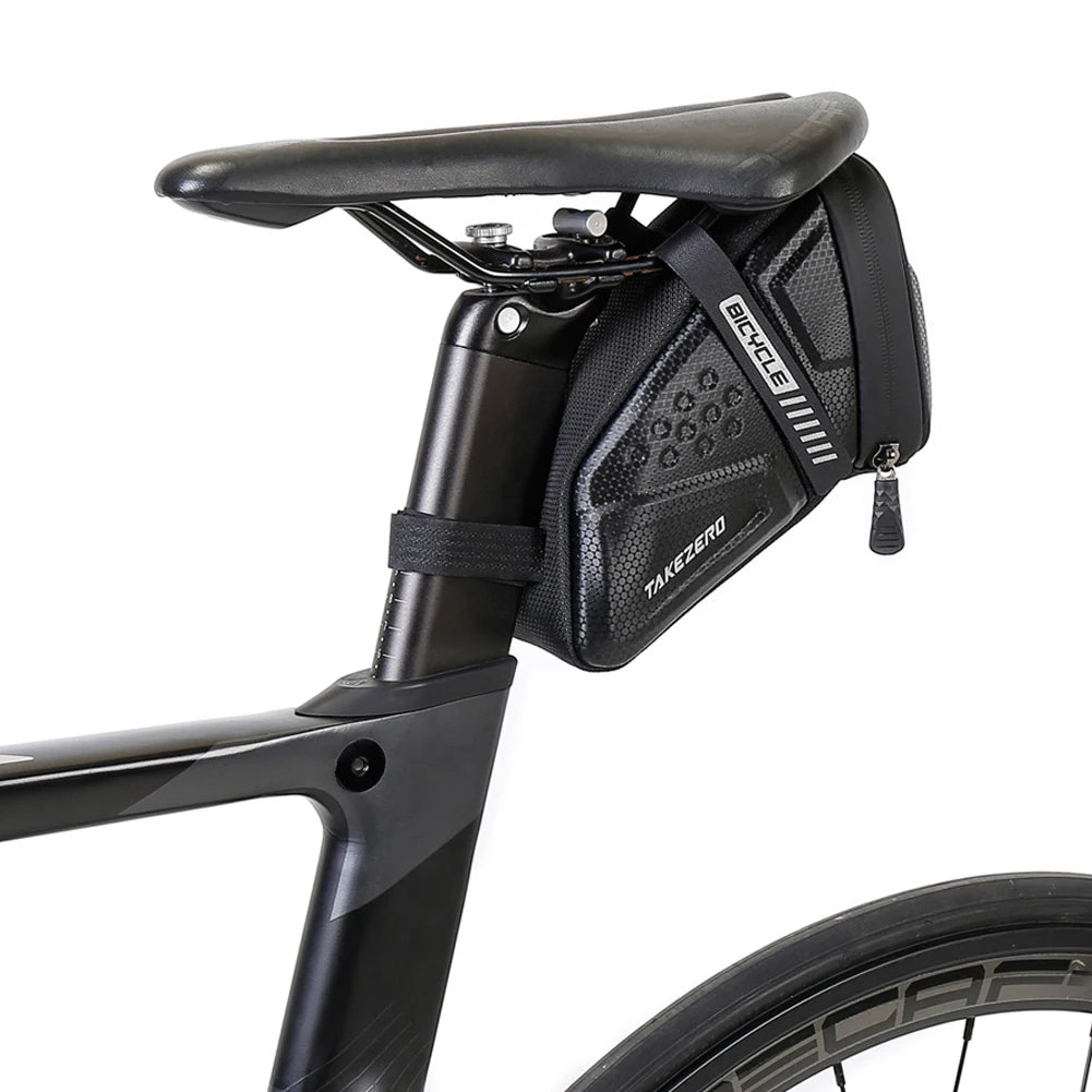 1L Reflective Bike Saddle Bag – EVA Hardshell Seat Pouch