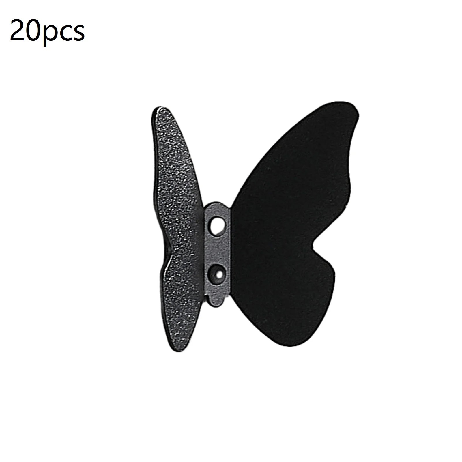 Butterfly Aluminum Alloy Wall Hook | Frosted Decorative Hook Decorative Wall Hook Peaceful Pleasures Health and Wellness 20pcs