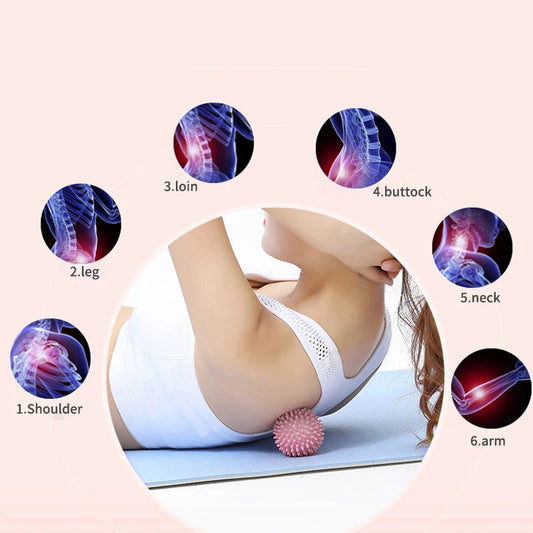 Hedgehog Massage Ball Yoga Fascia Ball Exercise Fitness Muscle Relaxation Massage Stick Shoulder Neck Leg Plantar Meridian Ball Peaceful Pleasures Health and Wellness