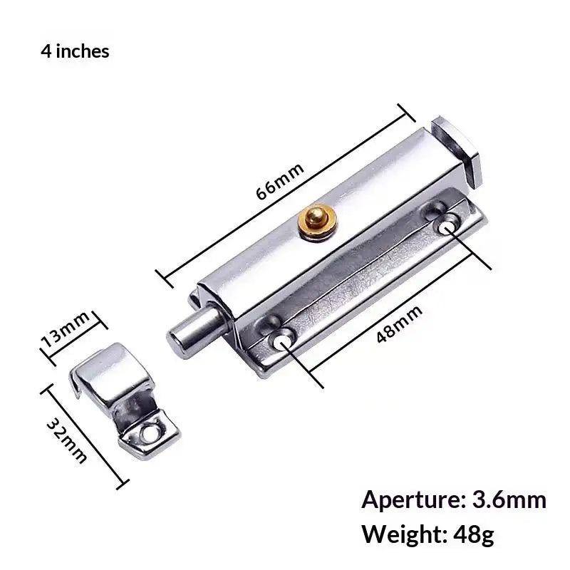 3-Inch Automatic Spring Door Latch | Self-Locking Zinc Alloy