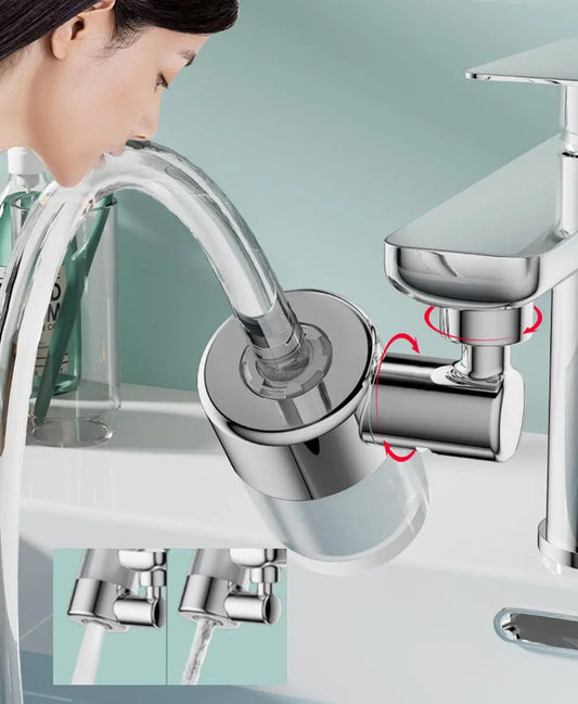720° Rotatable Faucet Aerator | Anti-Splash Water-Saving Nozzle Faucet Aerator Adapter Oasis Select
