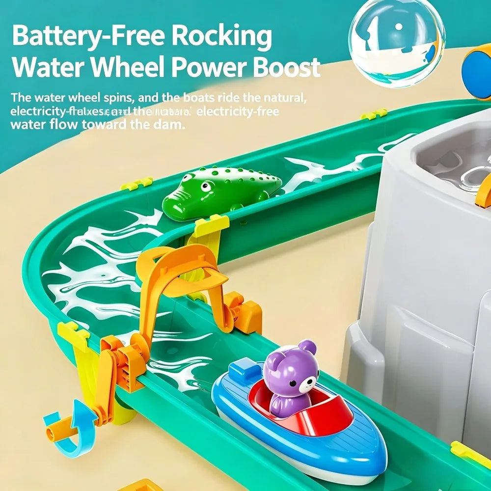 2-Tier Kids Water Table | Outdoor Toddler Water Park Playset