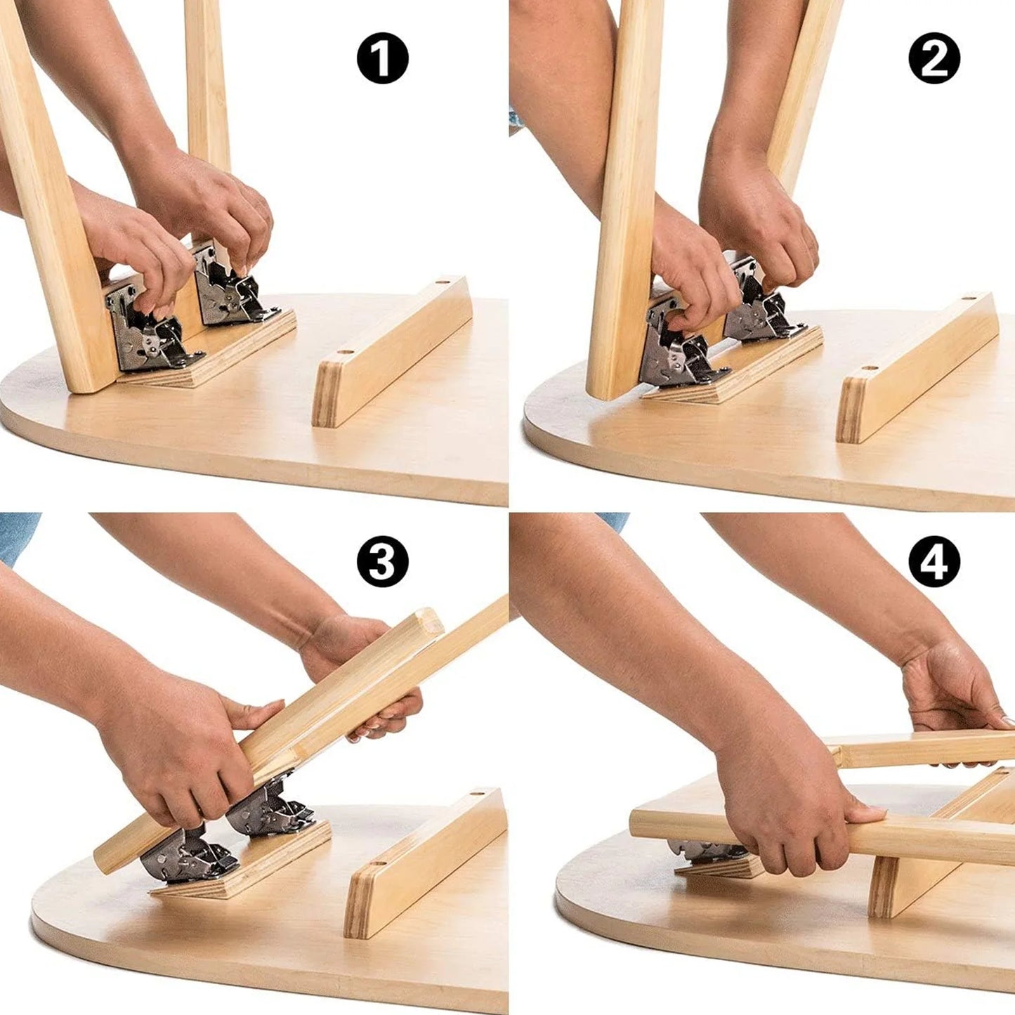 Self-Locking Folding Leg Hinge Bracket 0-90-180° + Screws