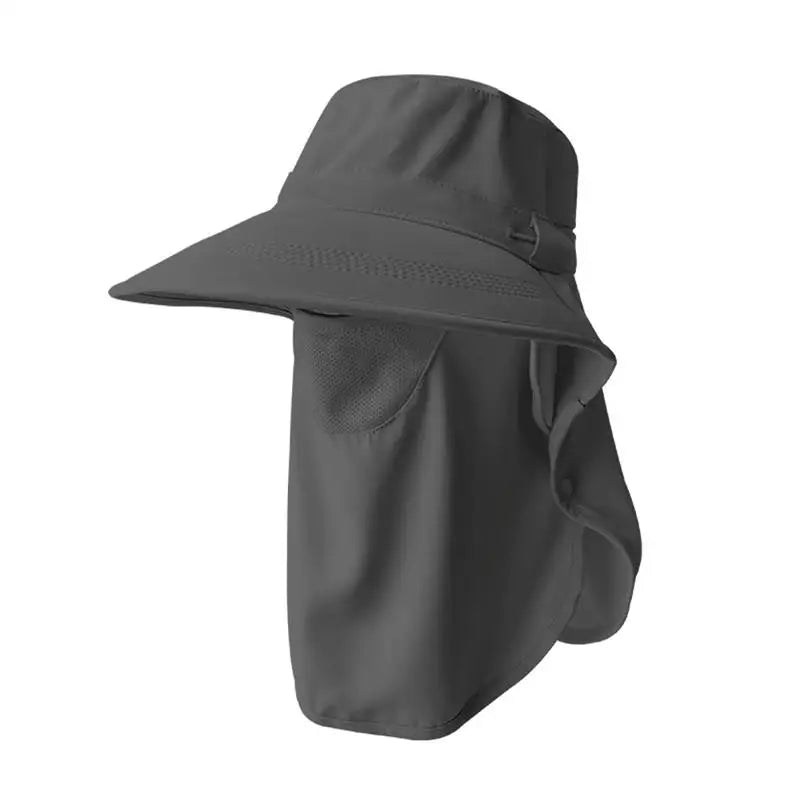 Women's Wide Brim Sun Hat UPF 50+ Neck Flap Beach Cap