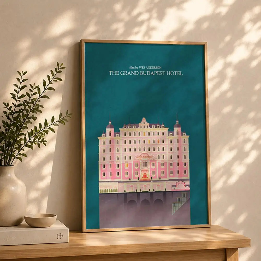 Movie T-The Grand Budapest HotelS Poster HD Self Adhesive Waterproof Wall Art Ideal for Home Office Dorm Bedroom Great Gift Peaceful Pleasures Health and Wellness White15 15X20cmNoframe