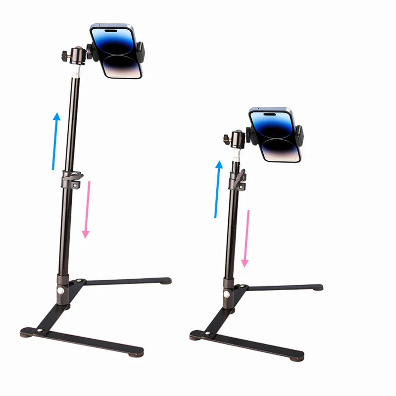 VeFly Foldable Desktop Overhead Tripod Stand with Phone Holder