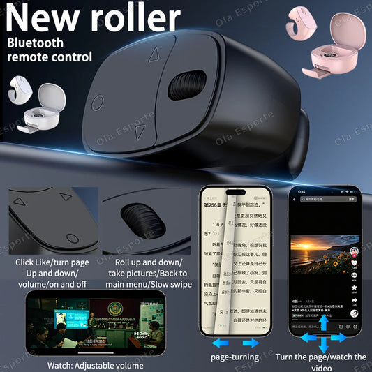 JX-12 Bluetooth Ring Remote – Selfie, Page Turner & Scroller Bluetooth Ring Remote Peaceful Pleasures Health and Wellness