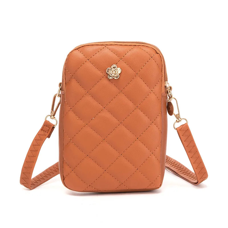 Women's Mini PU Leather Crossbody Bag – Casual Shoulder Purse