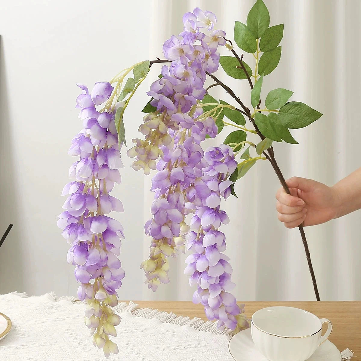 120cm Artificial Wisteria Garland | Wedding & Home Wall Decor