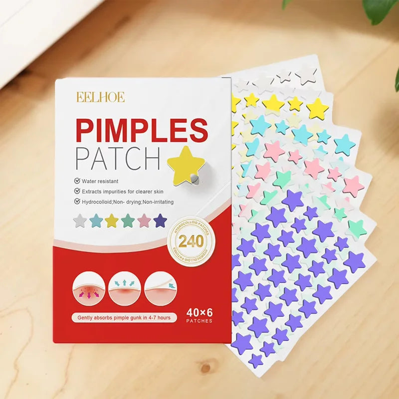 240Pcs New High-end Pimple Patch Acne Patches Heart/Star Shape Acne Dots Patches Moisturizes for Covering Zits and Blemishes Peaceful Pleasures Health and Wellness