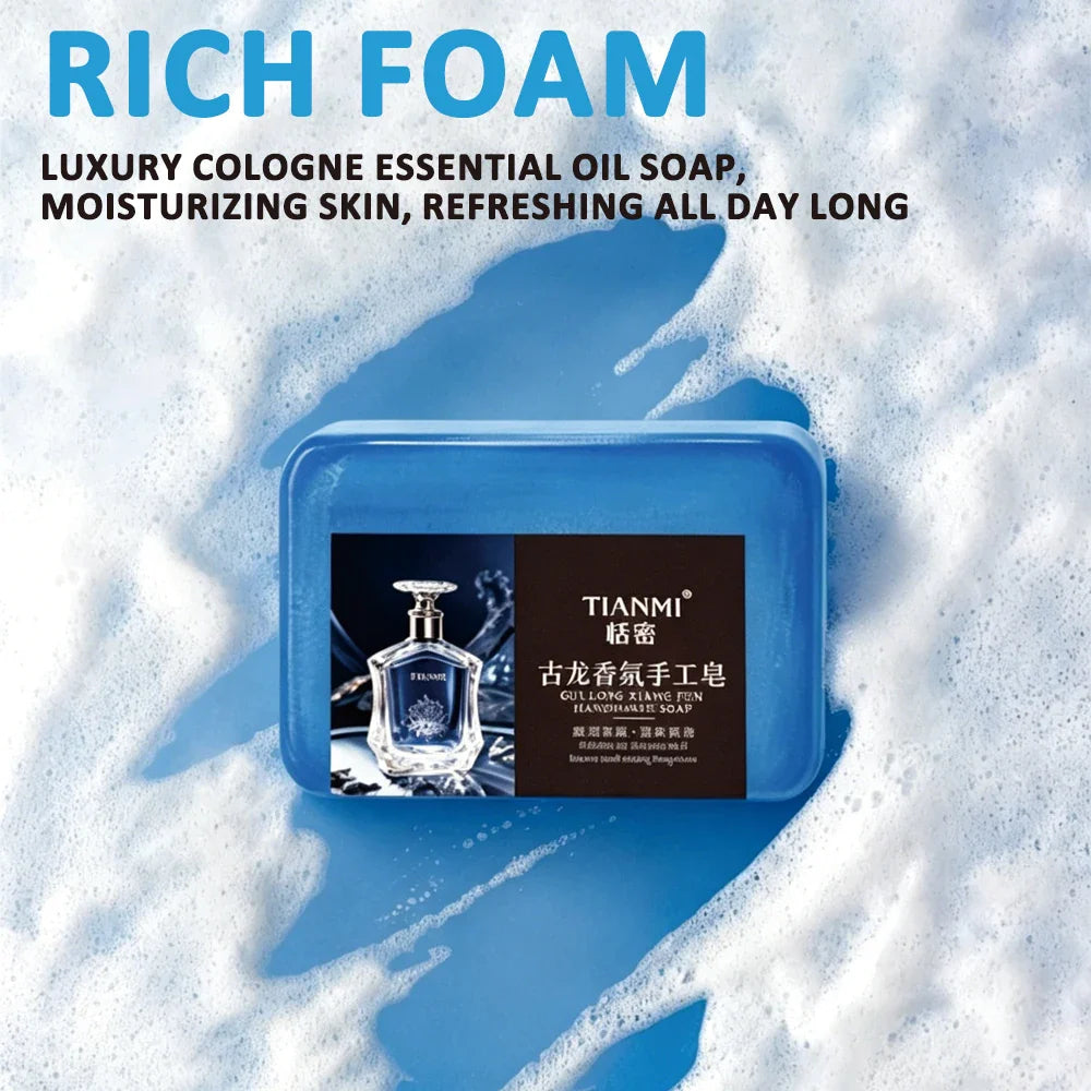 Men's Cologne 3-in-1 Bar Soap – Hair, Face & Body Wash 2 Pack