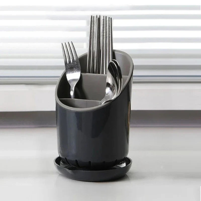 Chopstick Holder with Drain Plate – Kitchen Utensil Organizer