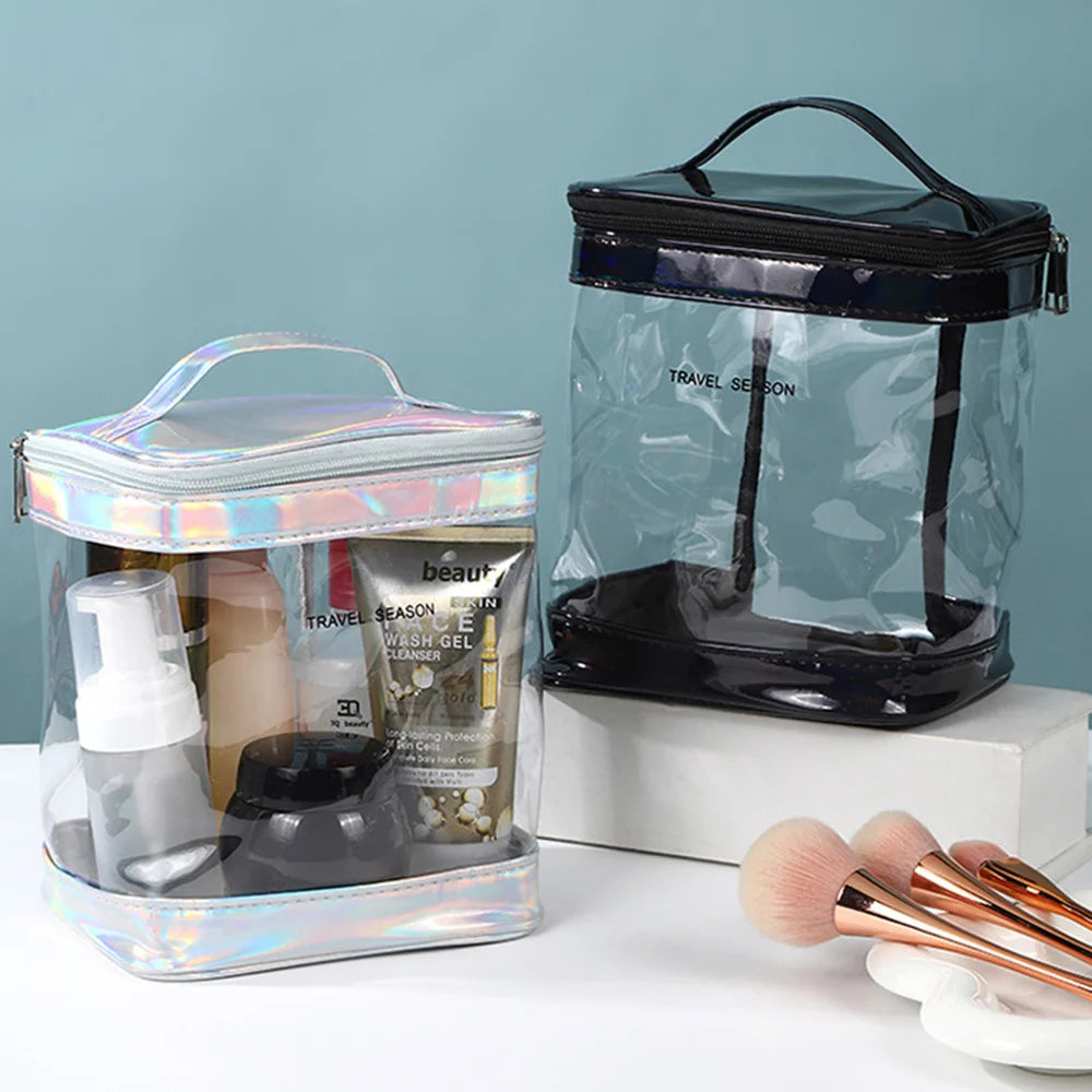 Clear PVC Makeup Bag – Waterproof TSA Travel Cosmetic Organizer