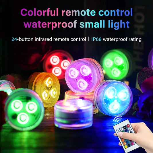 RGB LED Submersible Light with Remote – IP68 Pool & Garden Lamp Submersible LED Light Oasis Select