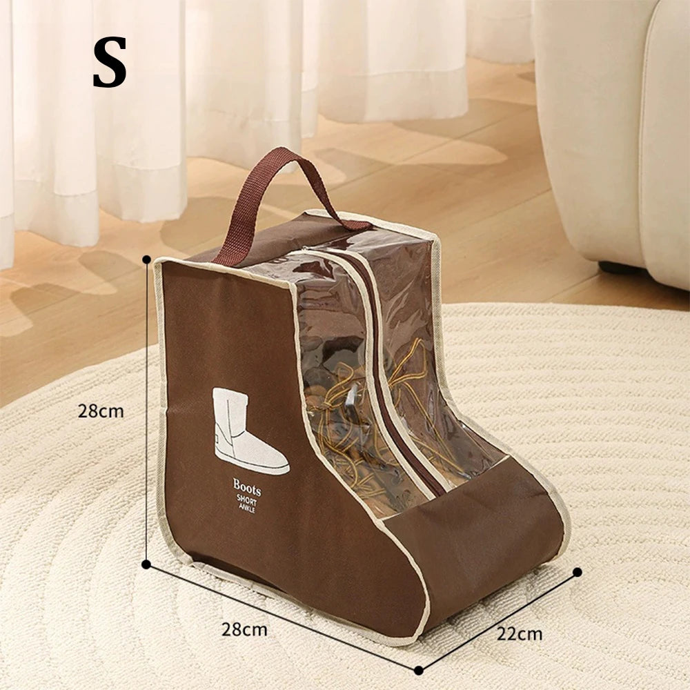 Tall Boots Storage Bag – Waterproof, Dustproof & Foldable Boot Storage Bag Peaceful Pleasures Health and Wellness Brown-S