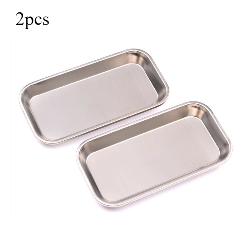 Stainless Steel Square Storage Tray – Salon, Nail & Kitchen