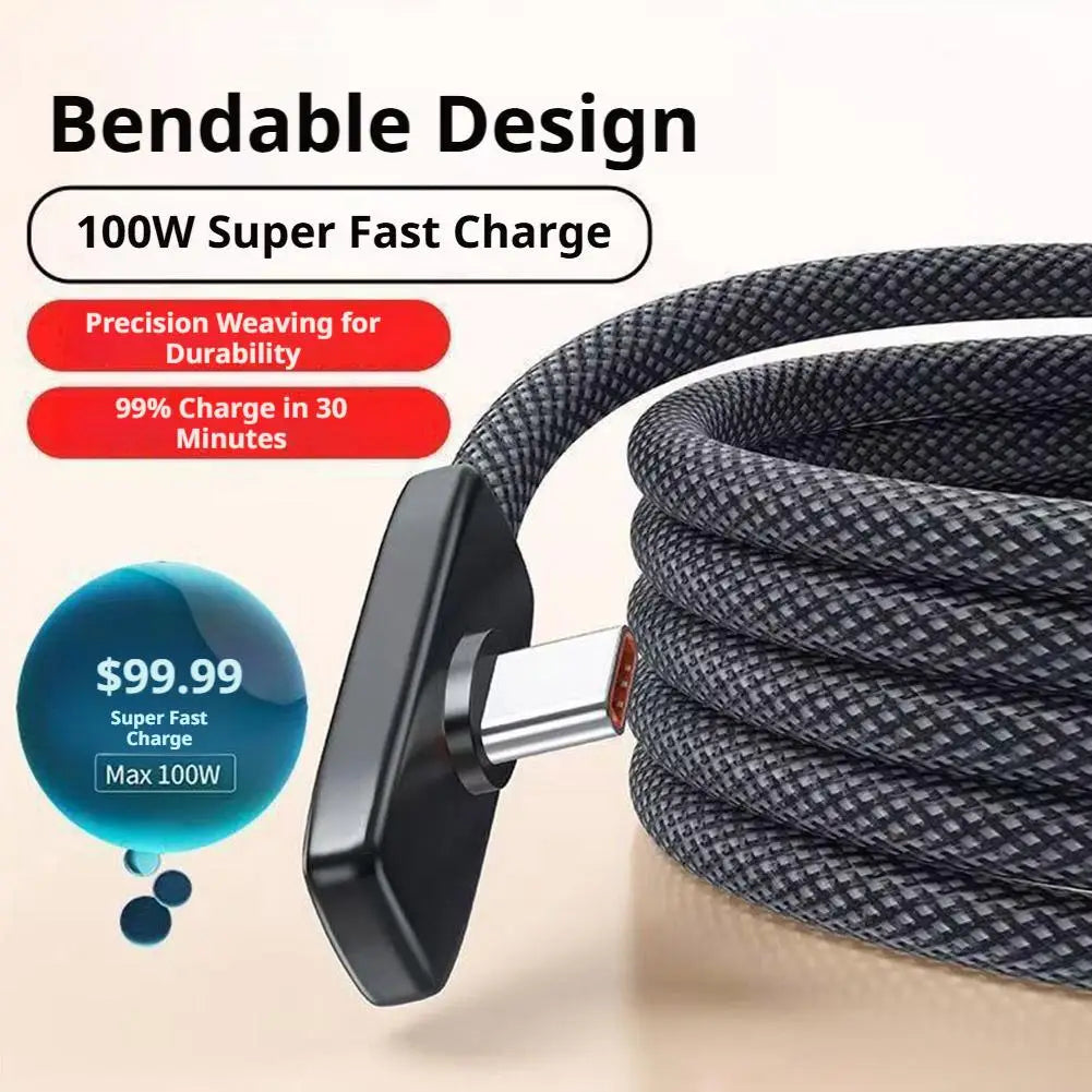 Data Cable Fast Charging USB Type C Cables Smart 90-degree Right-angle Connector for Samsung Xiaomi Huawei Google Peaceful Pleasures Health and Wellness