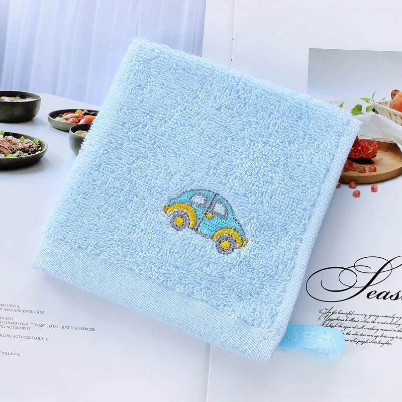 Baby Cotton Handkerchief Face Towel 25x25cm – Cartoon Print