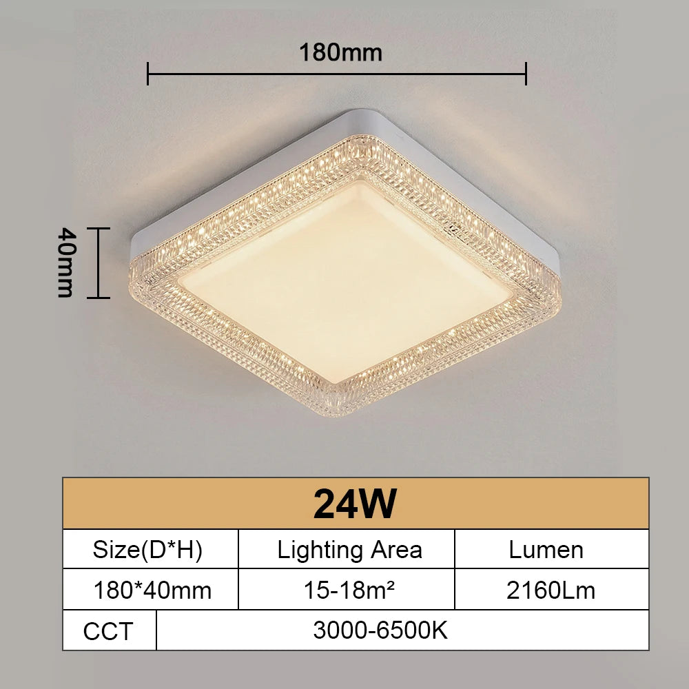 Square LED Panel Ceiling Light 18W–48W | Modern Minimalist