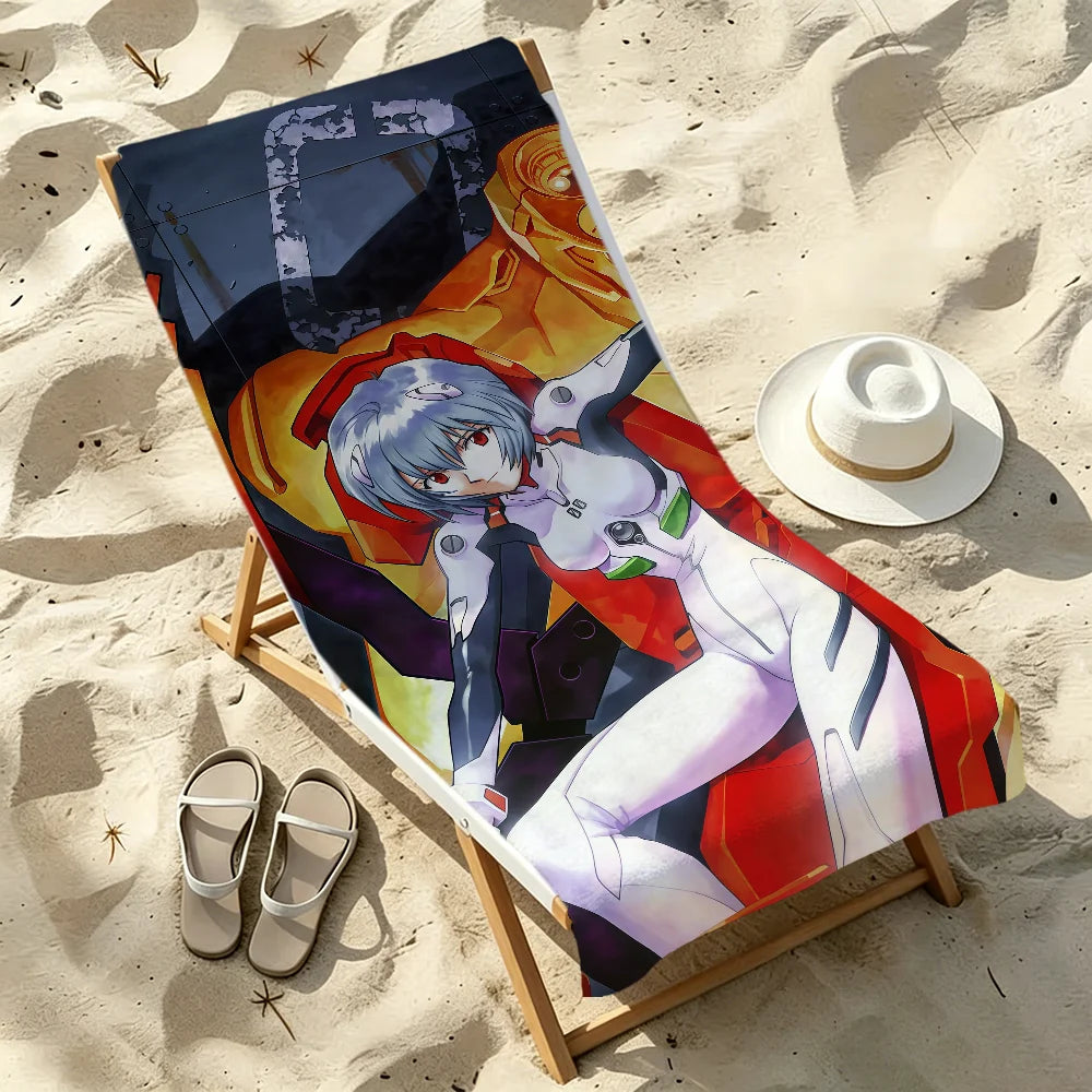 Rei EVA Anime Quick-Dry Beach Towel | Soft Microfiber Pool Towel Anime Beach Towel Peaceful Pleasures Health and Wellness