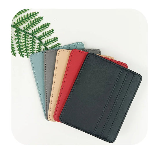 Travel-Ready PU Leather Card Holder Top Open Multi Card Slot Vintage Card Case Slim Wallet for Men and Women 8x10cm Peaceful Pleasures Health and Wellness