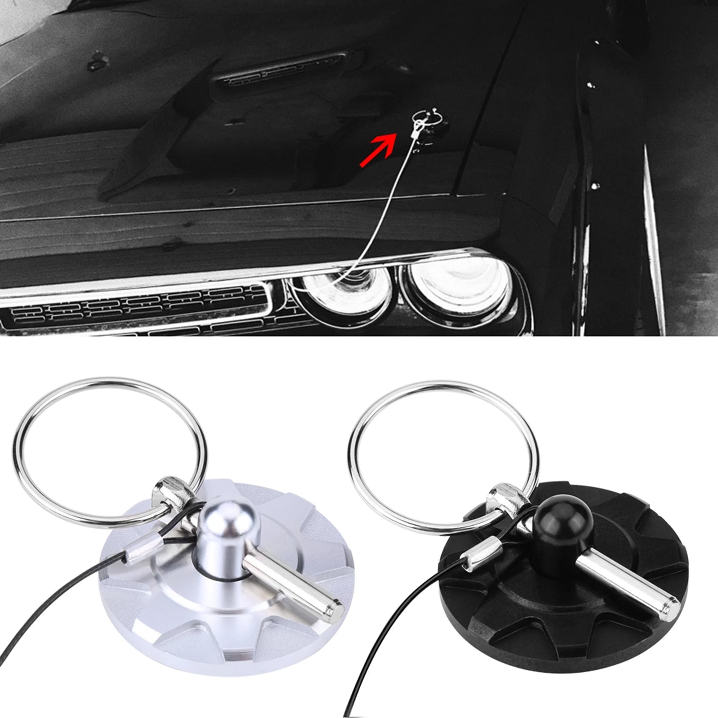 Universal CNC Billet Aluminum Racing Bonnet Hood Pin Latch Lock