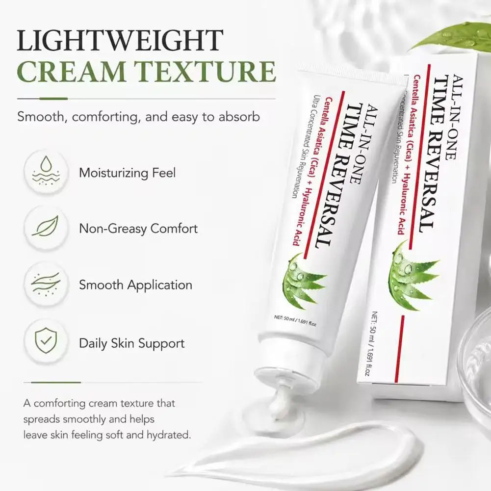 All iN One Time Reversal Centella Hyaluronic Acid Deep Moisturizing Hydrating Skin Rejuvenation Care Day and Night Use 50ml Peaceful Pleasures Health and Wellness