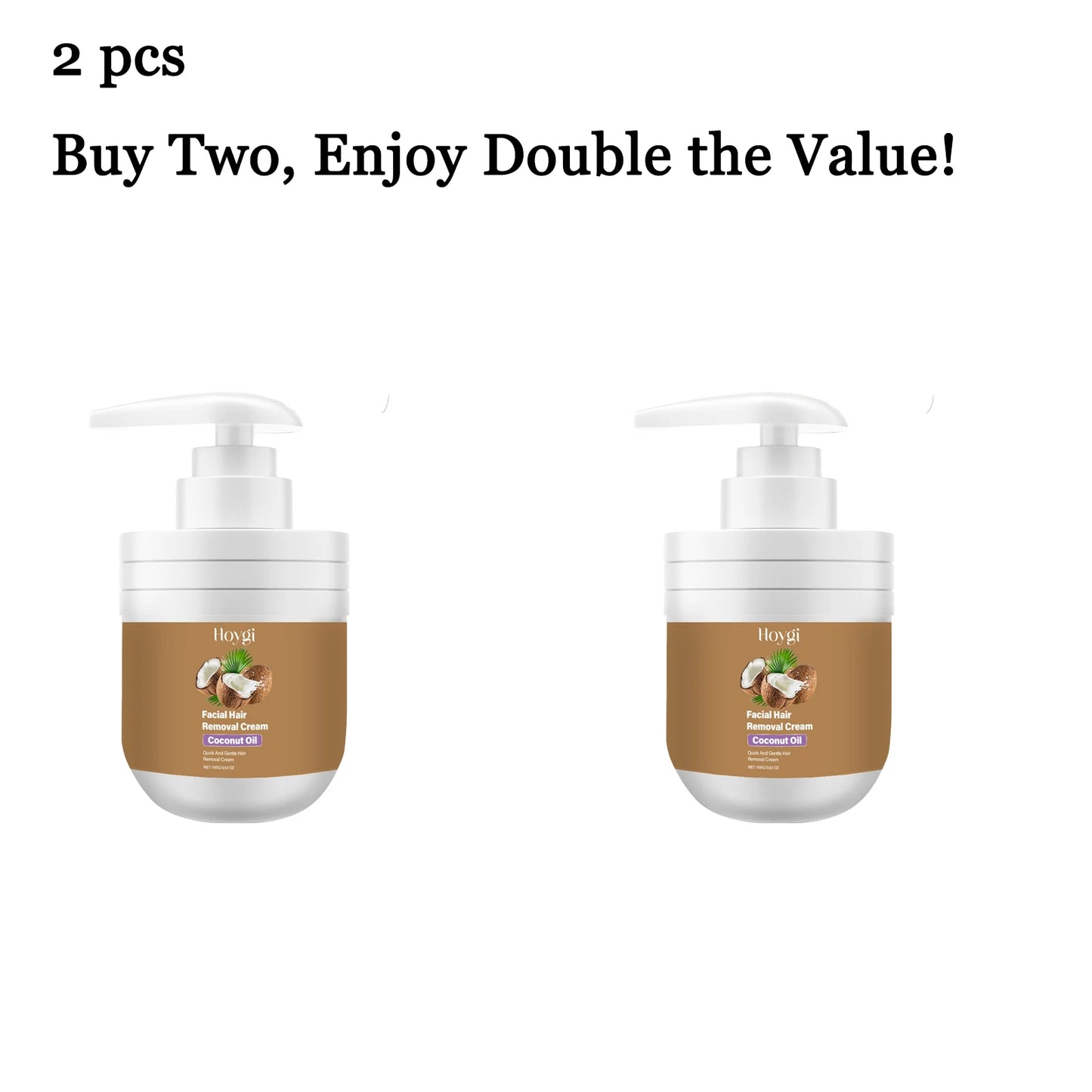Coconut Hair Removal Cream 100g | Gentle Face Depilatory