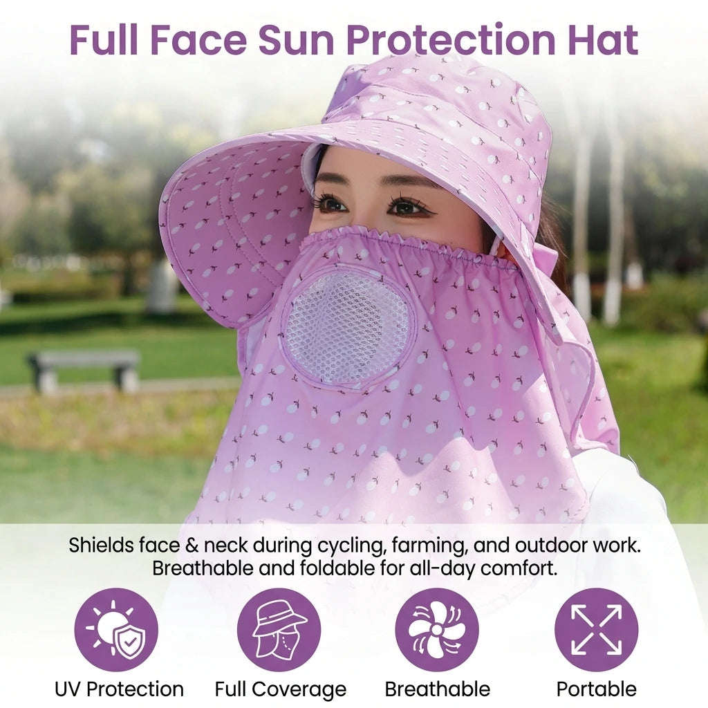 Women Sun Hat With Full Face And Neck Protect For Summer Outdoor Activities Peaceful Pleasures Health and Wellness