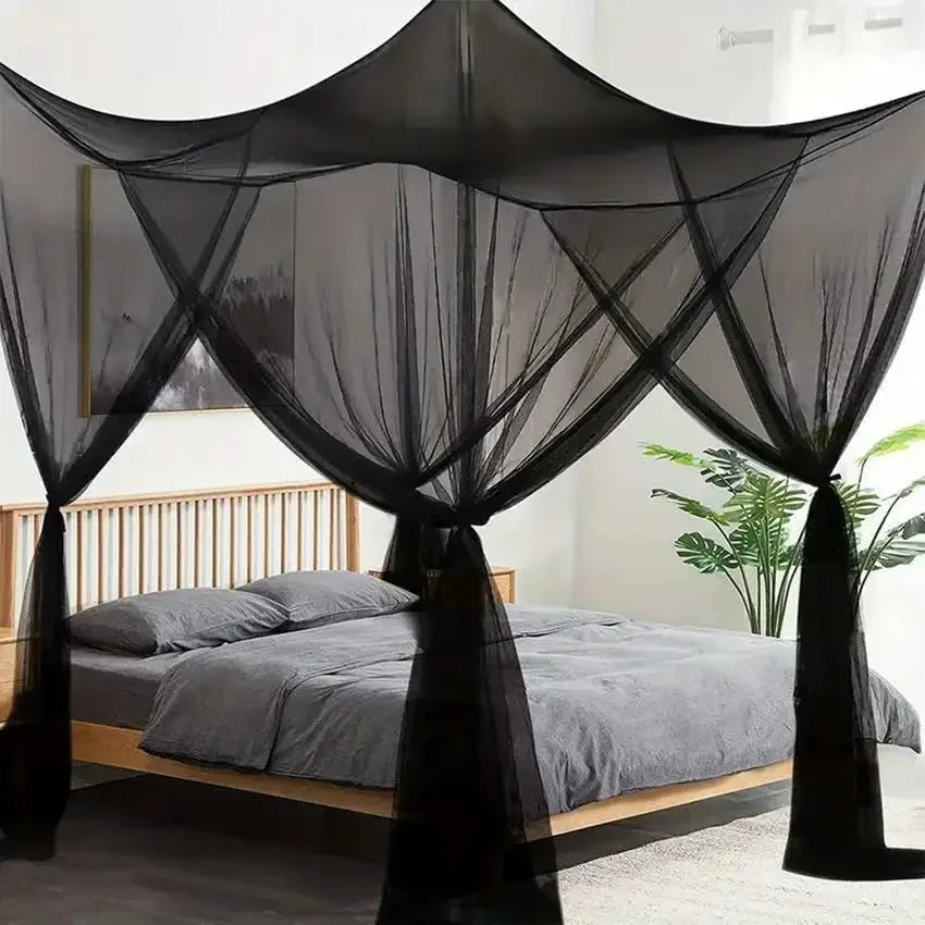 Large Four-Door Mosquito Net | Breathable Camping Insect Net
