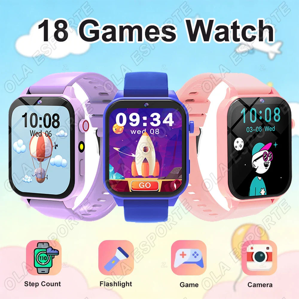 Kids Smart Watch 1.83" HD | 18 Games, Camera & Sleep Monitor