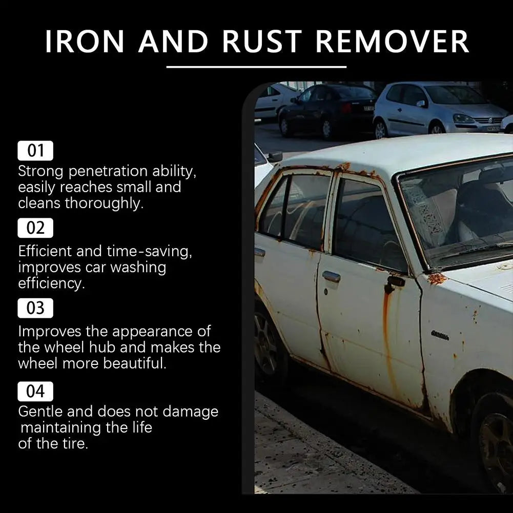 120mL Powerful iron dissolving agent Rust Remover Revitalizing Spray for Car Wheels & Metal Surfaces Smooth & Reliable Peaceful Pleasures Health and Wellness