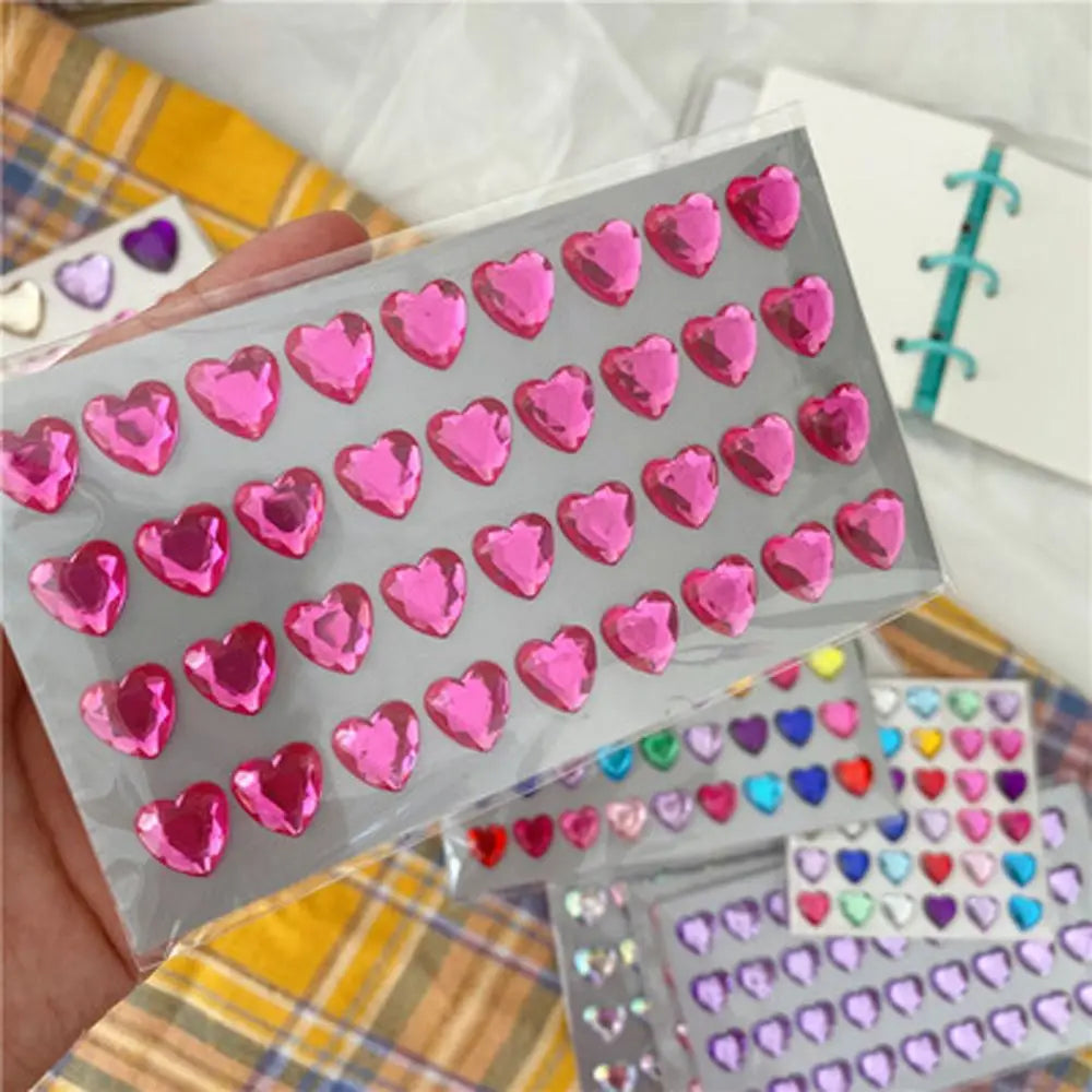 3D Diamond Heart LOVE Stickers – Phone, Laptop & Kids Décor