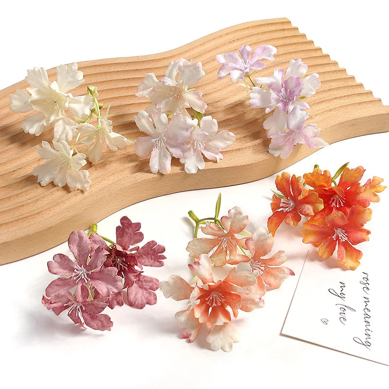 10pcs Silk Artificial Flower Heads – Wedding & Home Decor
