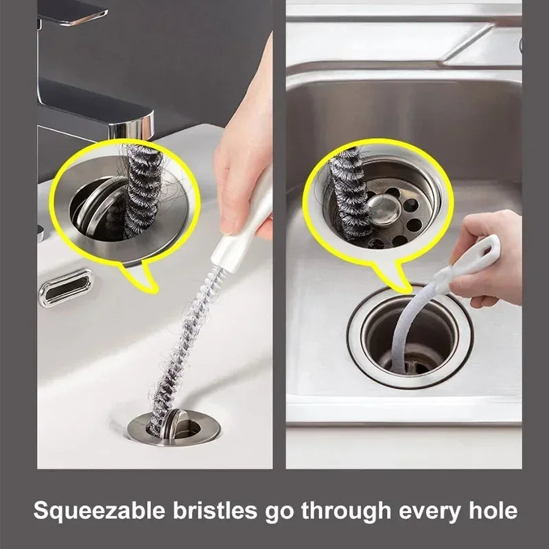 Flexible Drain Cleaning Brush – Sink & Pipe Unclogger Tool