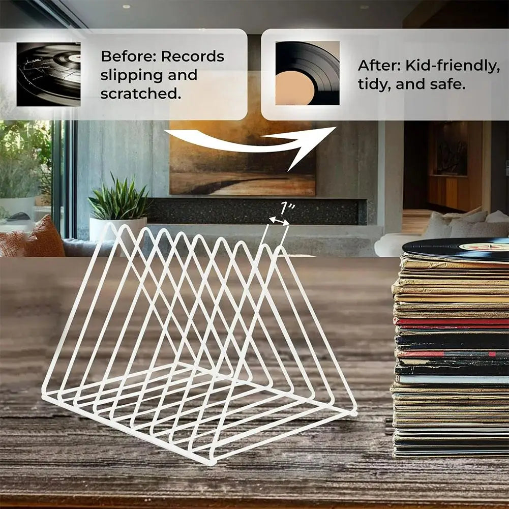 Storage Rack For Vinyl Records Magazine Multifunctional Vertical Creative European Art Collection Album Display Rack Peaceful Pleasures Health and Wellness