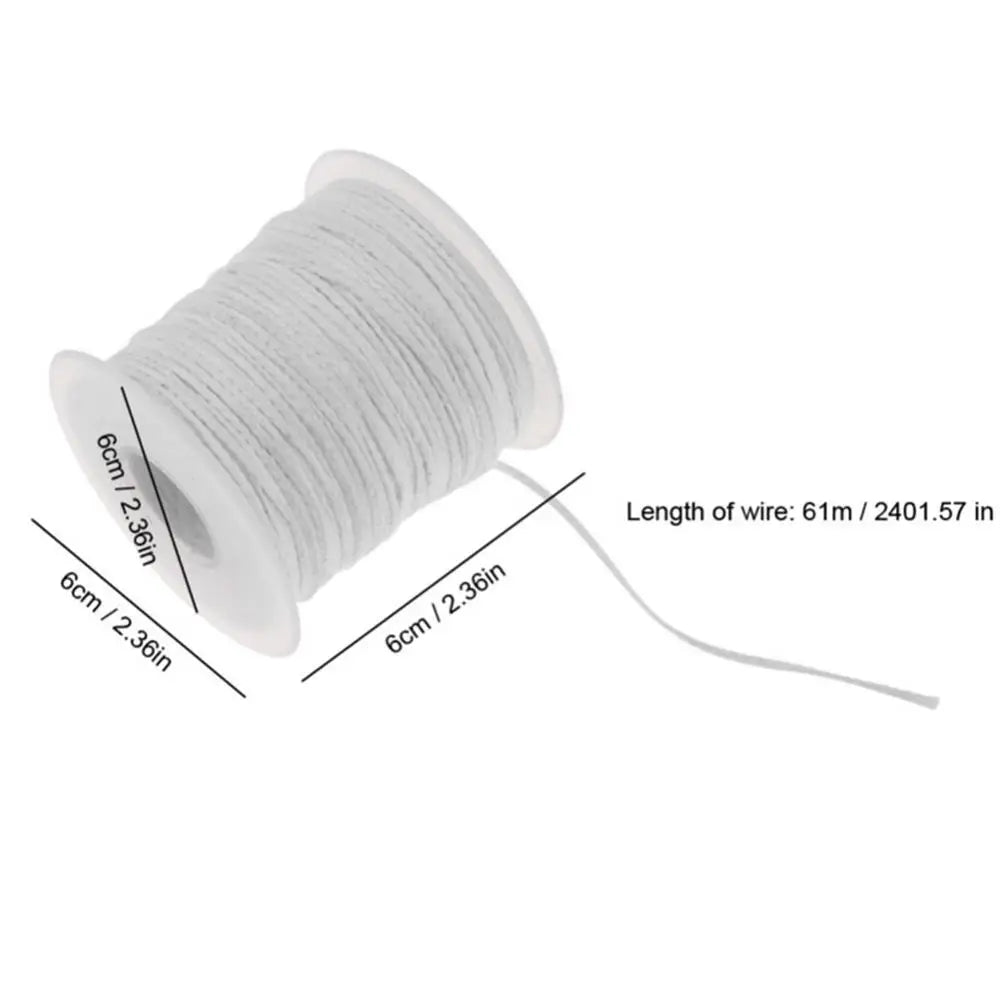 Pre-Waxed Cotton Candle Wick Spool 61m | DIY Soy Wax Candle Making