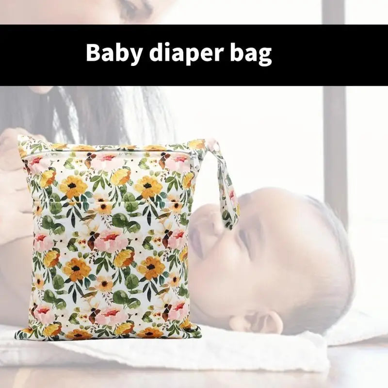 Baby Diaper Bag Tote | Spacious Floral Nappy Bag for Travel