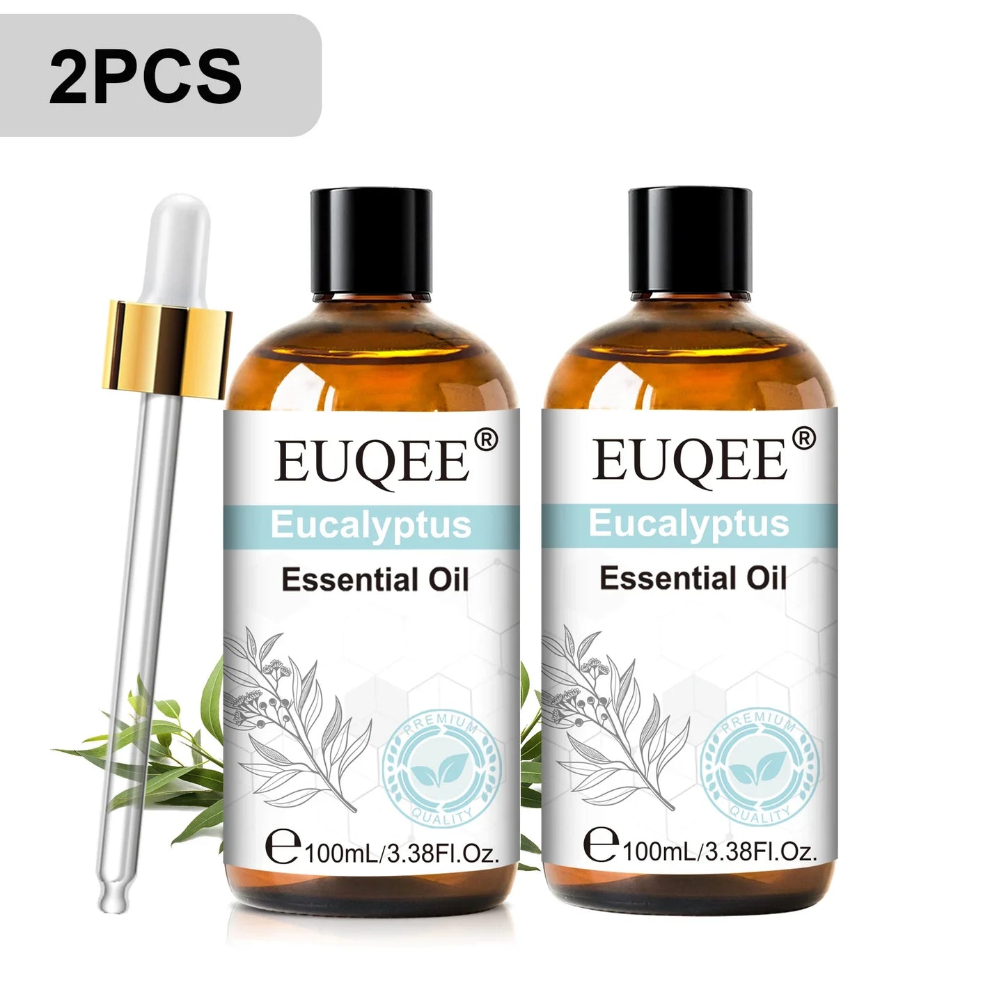 EUQEE 100ml Essential Oils – Lavender, Vanilla, Lemon & Cinnamon